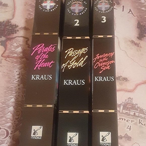 Treasures of the Caribbean trilogy Pirates of the Heart, Jim KRAUS Tyndale Books - Picture 2 of 5